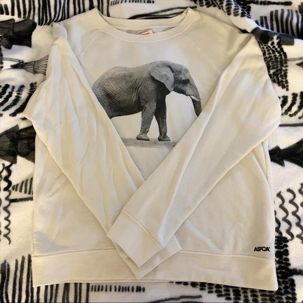 Forever 21 elephant crewneck